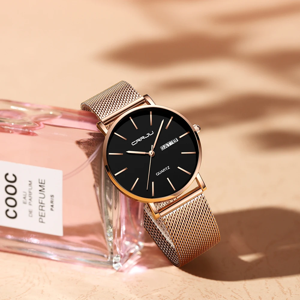 CRRJU 2021 японский механизм Новые Простые Модные ультратонкие сетчатые браслеты с