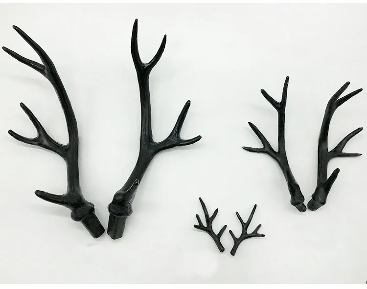 Черная Рождественская пара искусственный головной убор с рогами повязка на