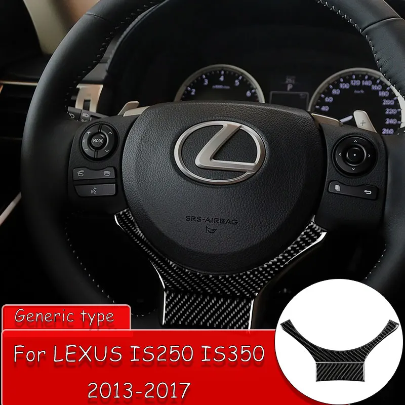 

2pcs Carbon Fiber Car Steering Wheel Stickers For LEXUS IS250 IS350 2013-2017 Car Styling Accessories