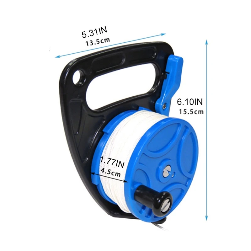 

Scuba Diving Reel Spool Finger Line Retractable Reels With Handle Stopper for Snorkeling Underwater Water Sports Gear