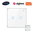 Переключатель Yagusmart Zigbee с алюминиевой рамкой, сенсорный светильник ключатель света Alexa Google Home, 123
