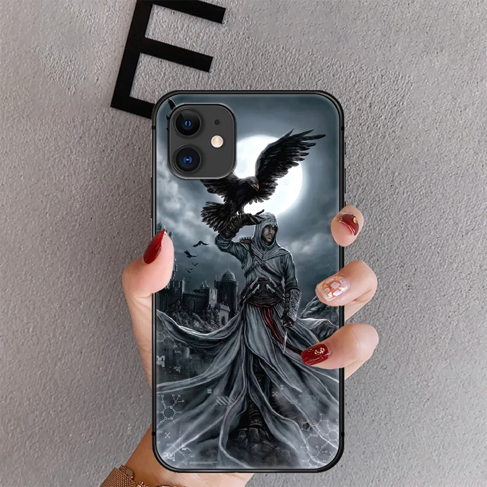 

Assassin Cool Game Phone Case Cover For Iphone 6 6S 7 8 11 12 Se 2020 X Xs Xr Pro Max Plus Mini Black Pretty
