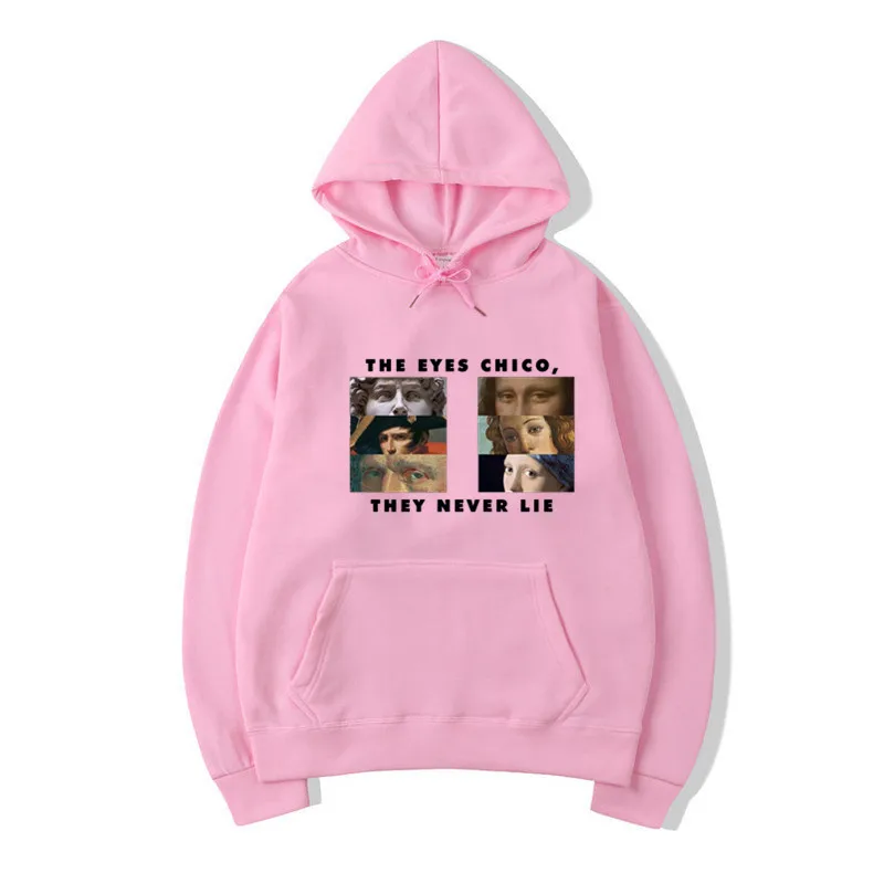 T132B-pink Мужские глаза Chico Then Never Lie Хэллоуин толстовки с капюшоном женские зимние унисекс Harajuku Ван Гог с капюшоном подарок - Цвет: T132B-pink