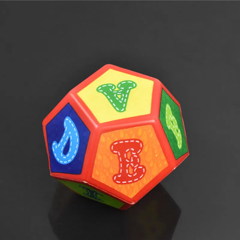 Big PU Dice 1pcs/Soft and Elastic Toys Color Solid 12 Sides Number Style Stereoscopic Cognitive Amusing Props | Спорт и развлечения