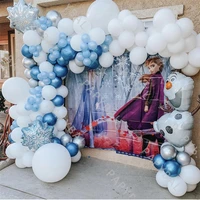 1set disney frozen olaf balloon arch garland kit snowflake foil balloons for kids birthday party baby shower decor supplies