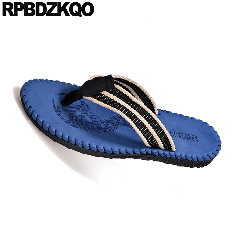 Шлепанцы мужские с ремешком на щиколотке сандалии в полоску дышащие для воды