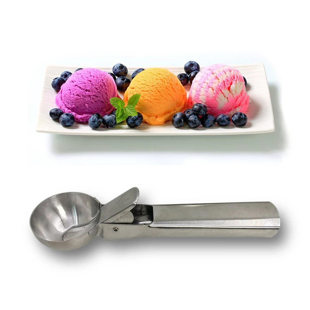 

Ice Cream Scoops Cake Trigger Cookie Scoop Stainless Steel icecream Spoon Scoopers Water Melon Cupcake Muffin Kitchen Supplies