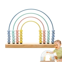 colorful wooden abacus children early math learning toy numbers counting calculating beads abacus montessori educational toy