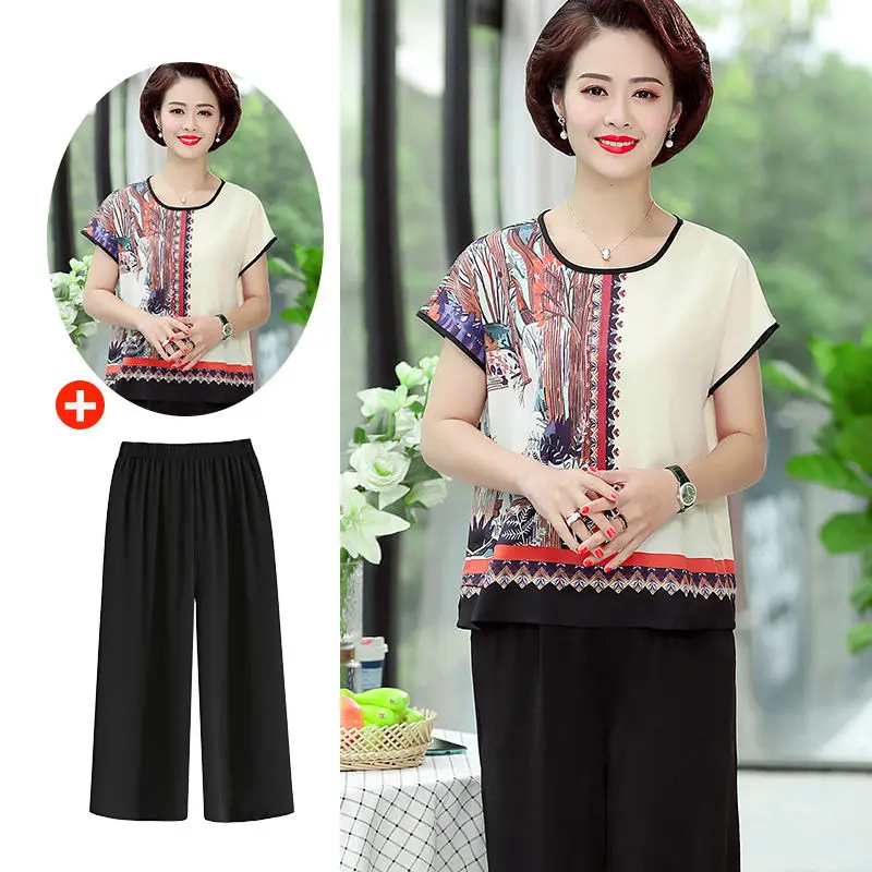 2020 новые летние сандалии для среднего возраста Женские Футболка с О-образным