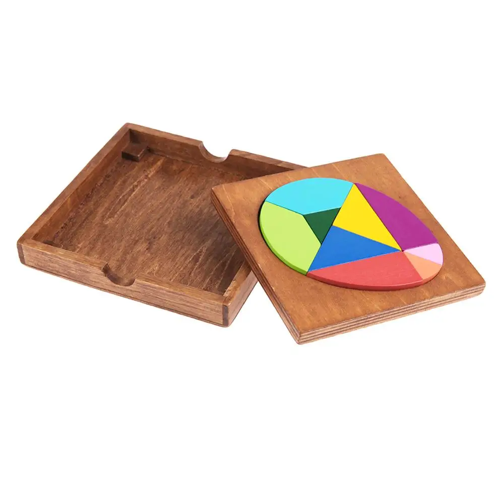 306764.01 Деревянный Tangram головоломка игрушки тетрис игра Монтессори развивающая детская игрушка обучающие Игрушки Tangram для девочек и мальчиков - Цвет: 306764.01