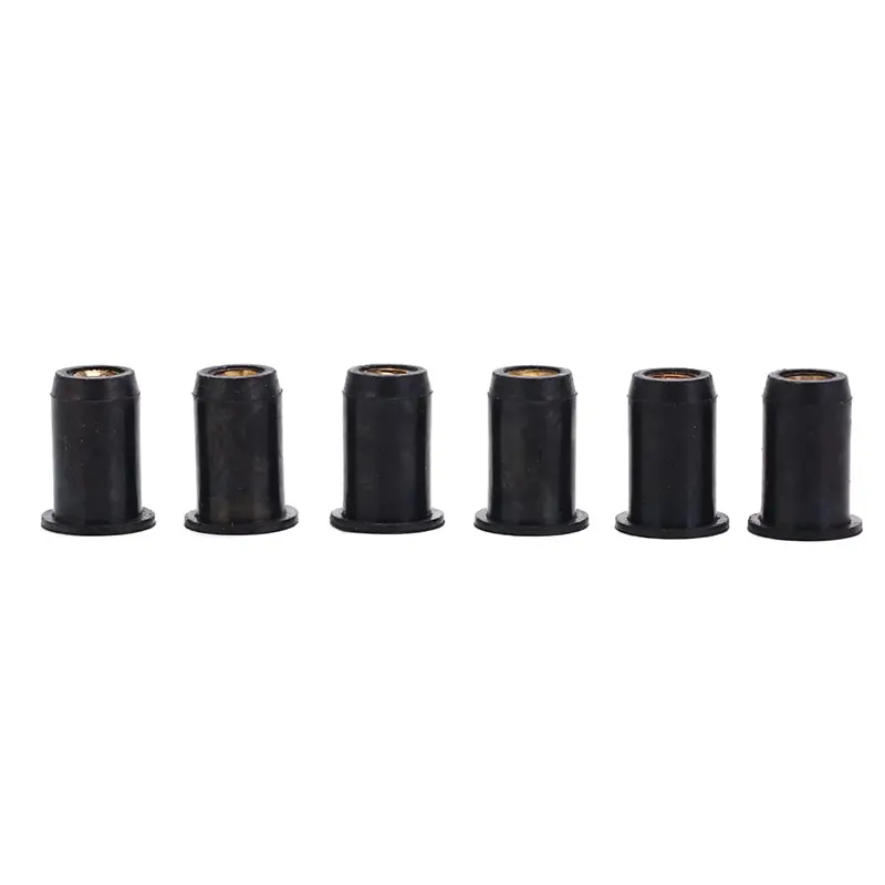 

6Pcs M6 Metric Rubber Rubber Well Nuts Blind Fastener Windscreen Wellnuts Rivet Fishing Kayak Accessory