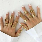 Новинка 2020, регулируемое открытое Золотое кольцо для женщин, подарочное ювелирное изделие, массивное A-Z, кольца с буквами для женщин