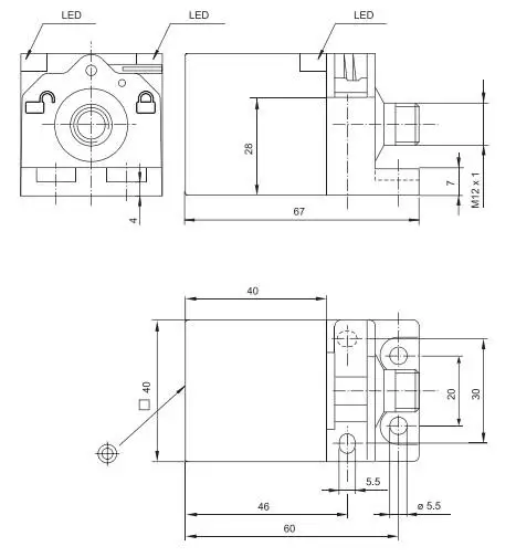 Elco Ni40-W40-OP6L-Q12 Ni40-W40-ON6L-Q12 Ni40-W40-OD9L-Q12 Ni40-W40-CP6L-Q12 Ni40-W40-CN6L-Q12 Ni40-W40-CD9L-Q12 proximityswitch |
