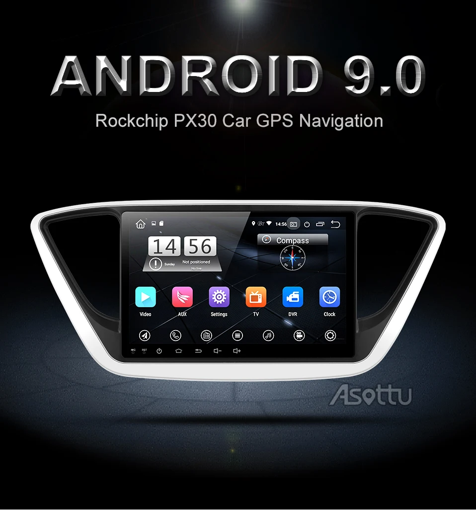Asottu C17YN9060 PX30 9,0 автомобильный DVD gps плеер для hyundai Verna автомобильный ПК головное устройство Автомобильный Радио Видео плеер навигация gps dvd