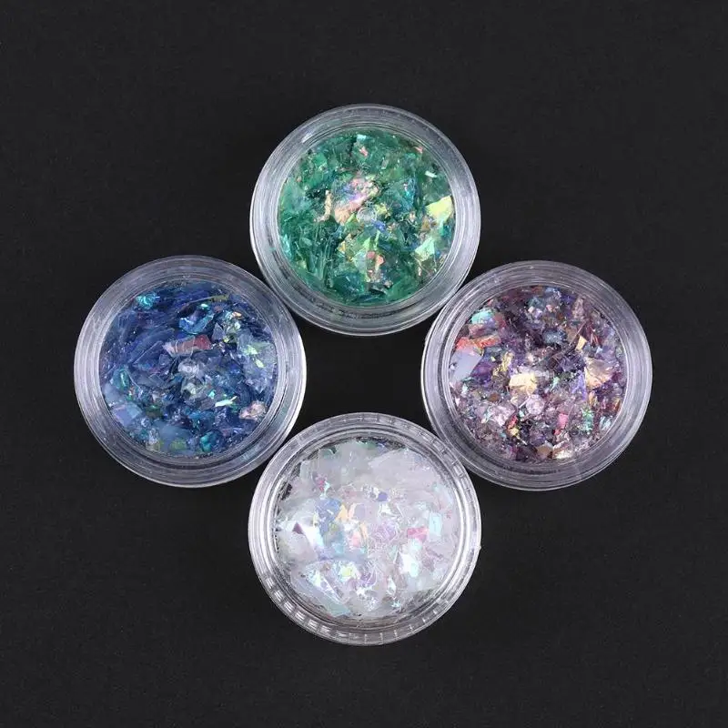 4 коробки/набор оболочка для ногтей стеклянная бумага сделай сам флуоресцентный