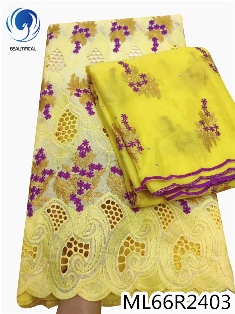 

BEAUTIFICAL Swiss Voile Lace100% Cotton Fabric Dry Lace 5+2yards Flower African Lace net Lace Fabric ML66R24