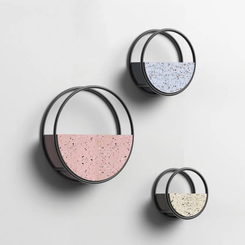 Креативная железная настенная ваза Terrazzo подвесной цветочный горшок для балкона