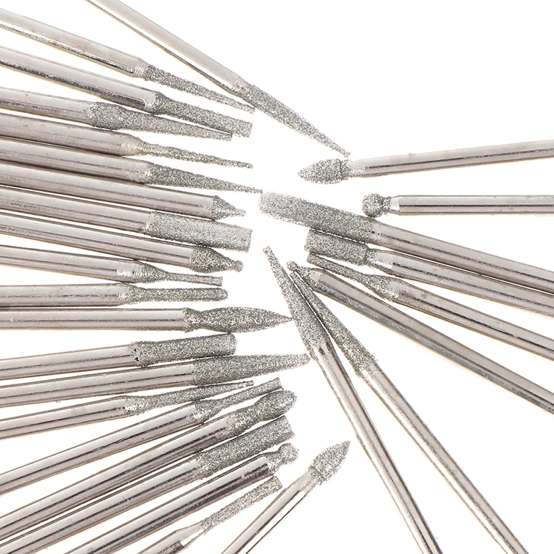 30 шт. 2 5/3 мм алмазные Точечные сверла фотохвостовик шлифовальная игла резьба