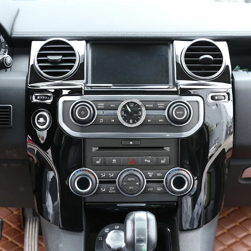 Фото Аксессуары для интерьера Land Rover Discovery 4 LR4, центральная консоль из АБС-пластика из темного дерева, декоративная наклейка для крышки вентиляционного отверстия переменного тока для LHD №5