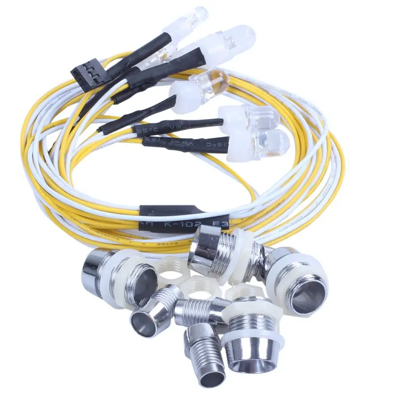 

8 LED Light Kit Rc Truck Led Lights Kit Rc Car Headlights Taillight for Truck Rc Car Tank HSP Rc Car Accessories White Red Yello