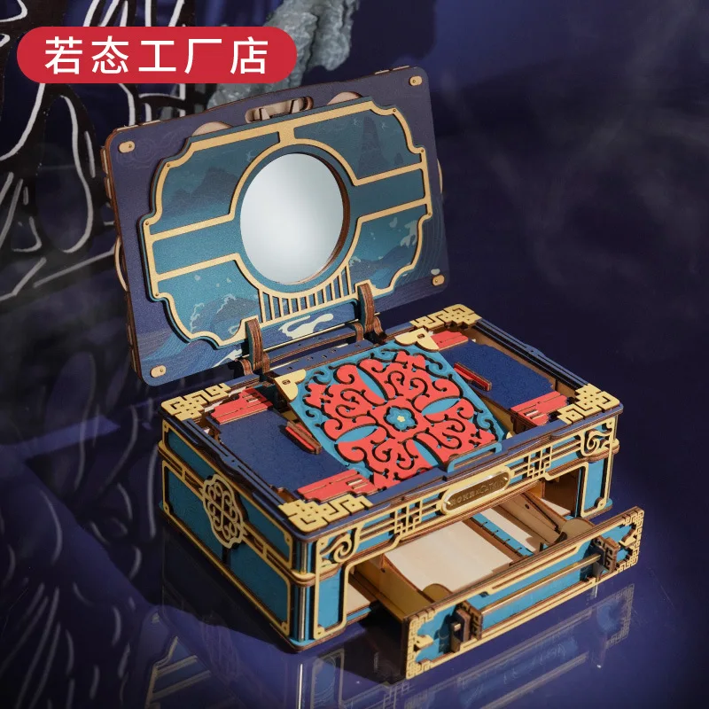 

Robotime Hot DIY 3D Wood Puzzles Creative Jewery Box Ancient Jewery Collection Assembly Family Game Craft Toy Building Model Toy
