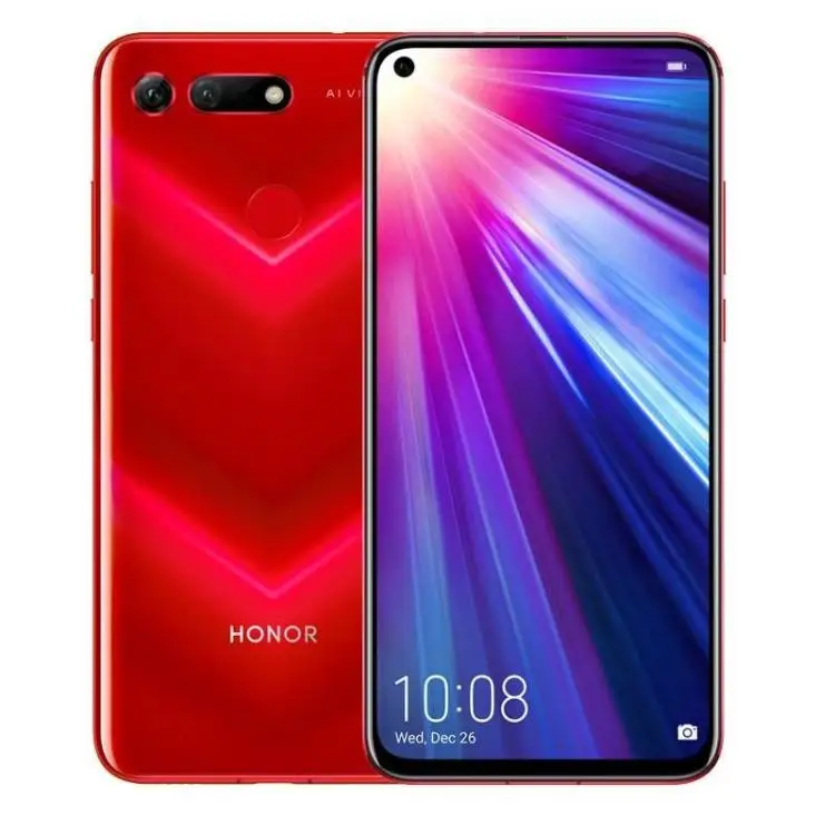 Мобильный телефон Honor V20 6 4 дюйма Kirin 980 восемь ядер 8 ГБ ОЗУ 256 Гб ПЗУ NFC камера 48 Мп +