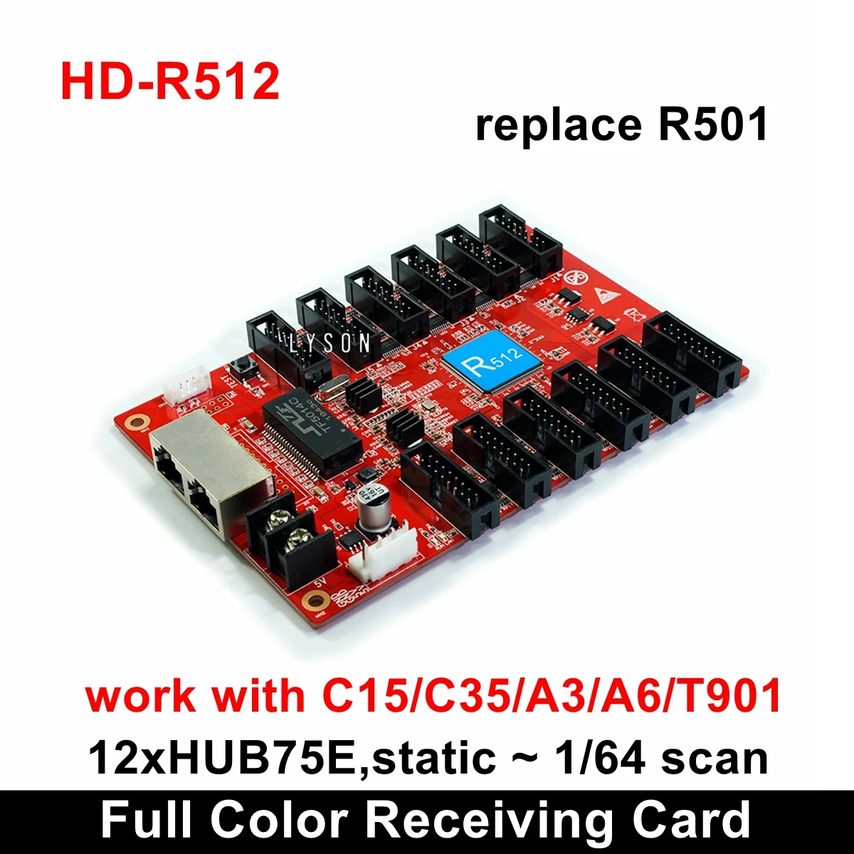 Huidu HD-R512 полный Цвет принимающая карта для замены старых автомобилей, HD-R501 работать с HD-C15C HD-C35C HD-A3 HD-T901 отправки