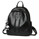 Женский рюкзак с защитой от кражи, классический однотонный рюкзак из искусственной кожи с орнаментом медведя, модный дорожный рюкзак, сумка