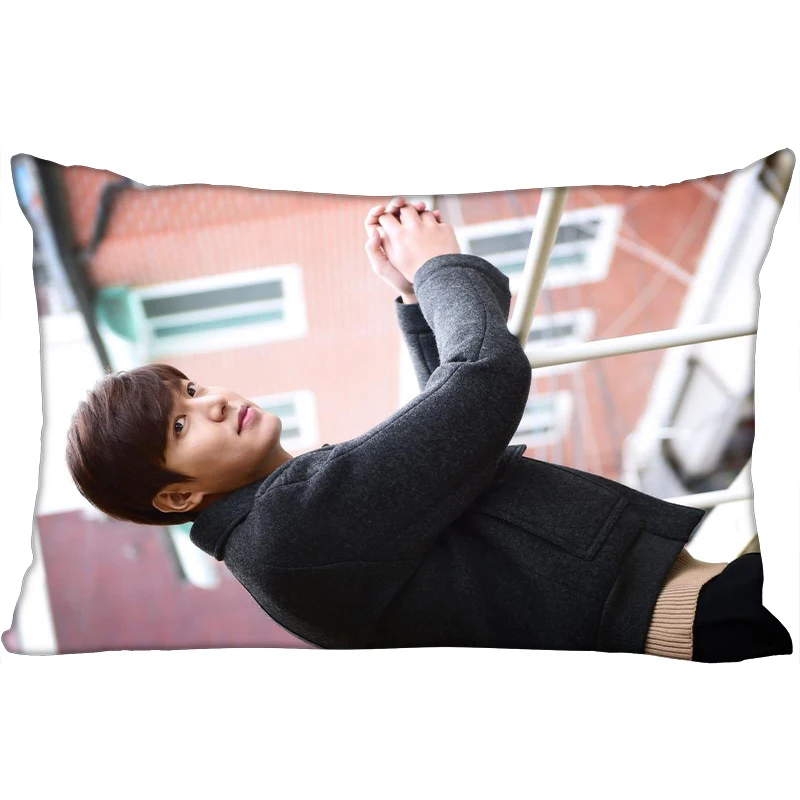 Горячая Ли Мин Хо печатные атласные Наволочки две стороны Стандартный шелк