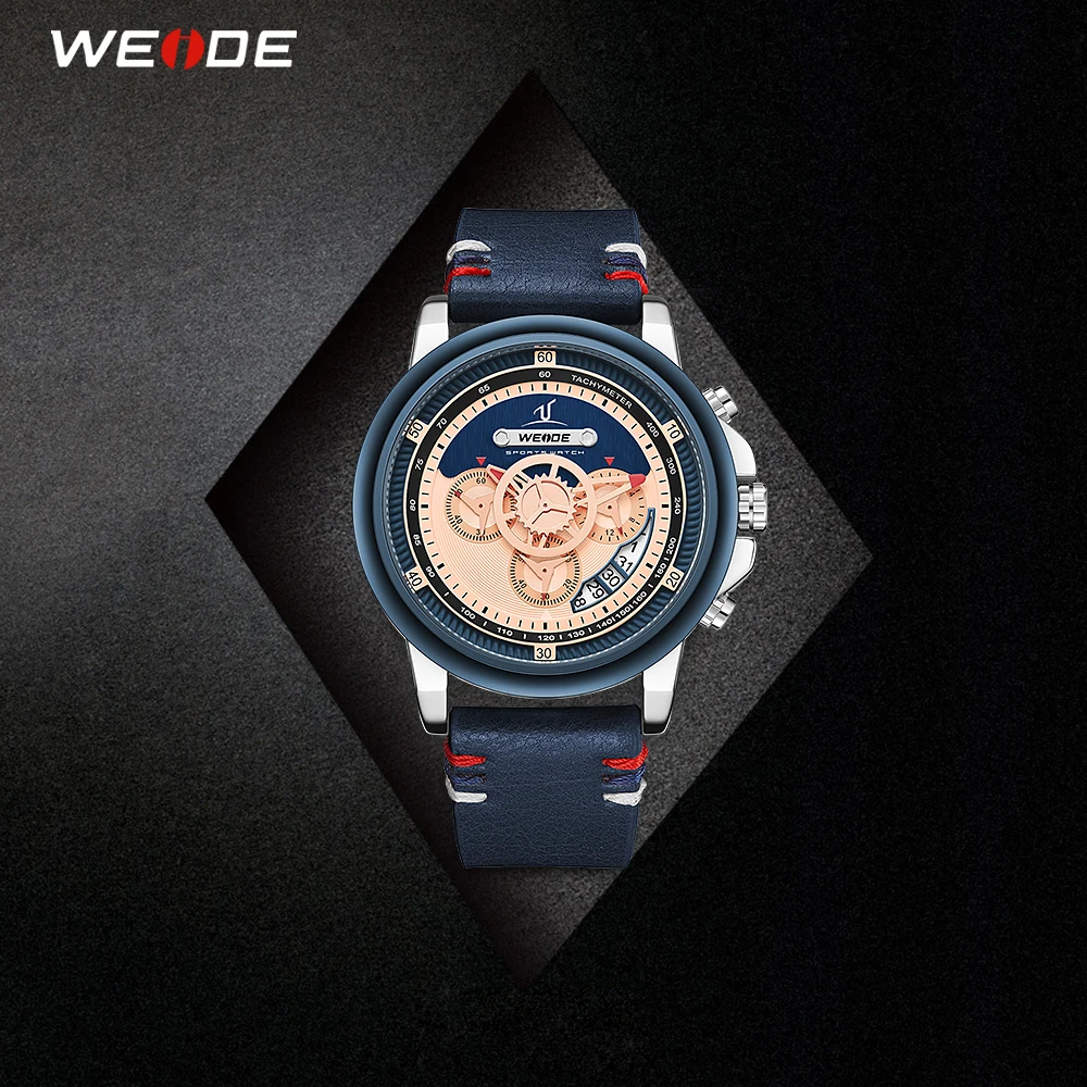 WEIDE Роскошные мужские часы европейские кожаные мужские часы высококачественные водонепроницаемые мужские часы Relogio Masculino спортивные цифровые часы с цифрами и датой