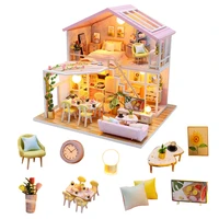 modern style doll house miniature diy dollhouse with furnitures 7 15 years old diy wooden house toys for child educational gift