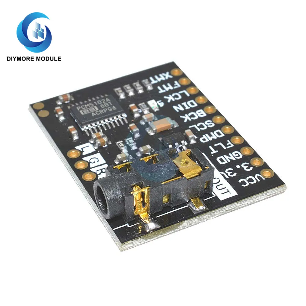 PCM5102A аудио DAC декодер плата цифровой стерео звуковой модуль с 3 5 мм AUX Jack для Raspberry