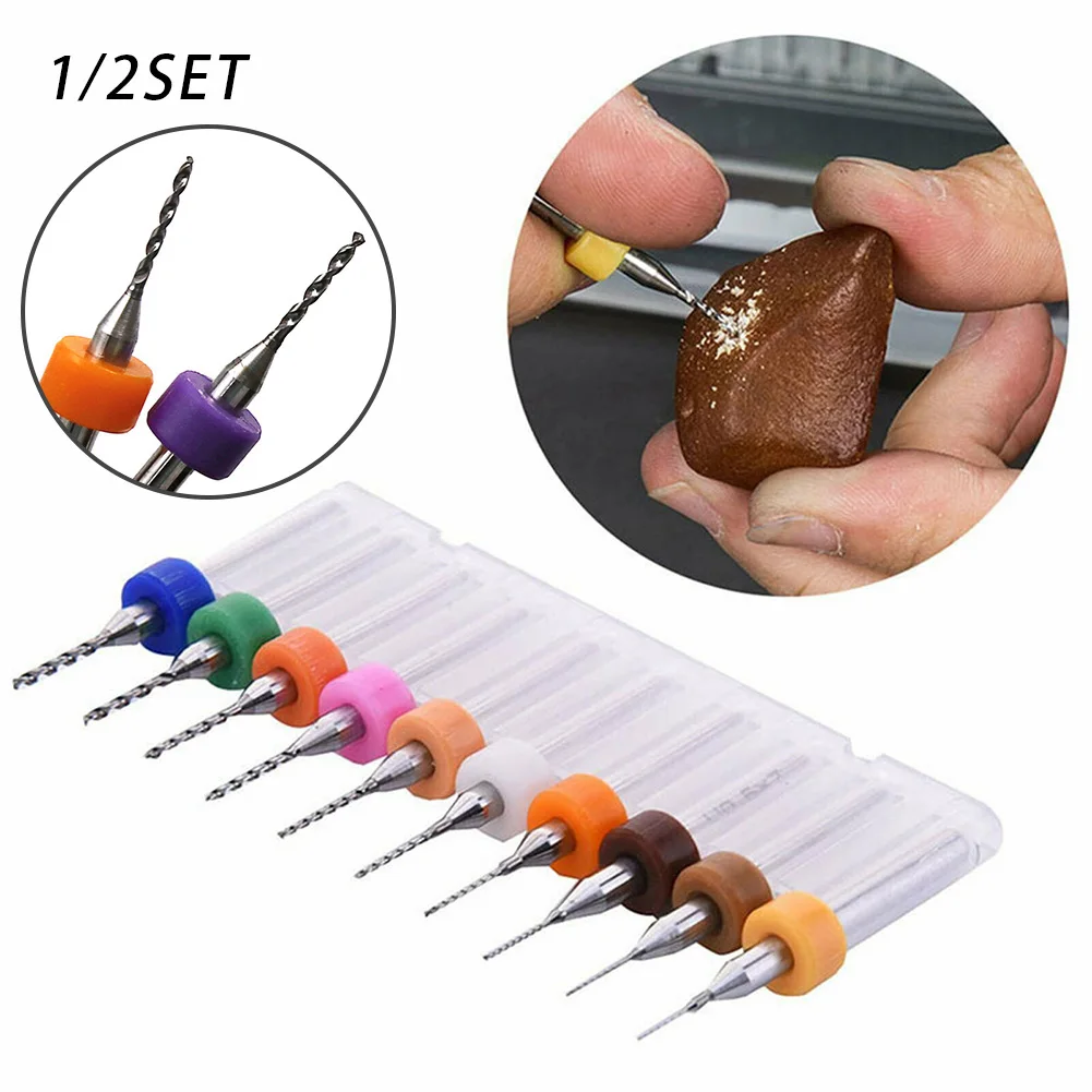 

10/20 шт., карбидные мини-сверла для печатной платы, 0,1-1,0 мм