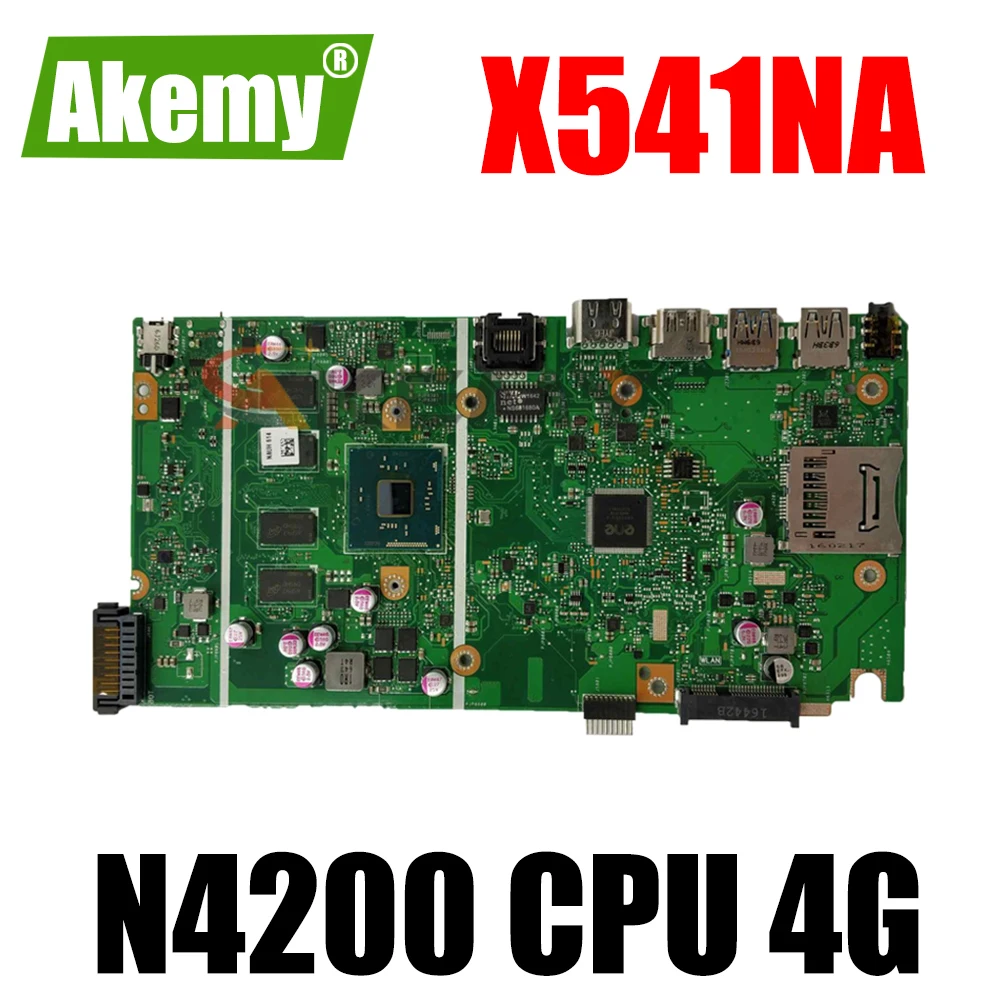 Новинка! Материнская плата Akemy X541NA для ноутбука ASUS VivoBook Max X541N материнская 4GB-RAM