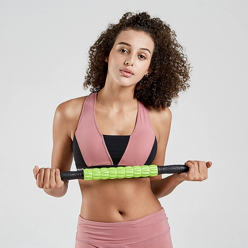 Роликовый массажер для занятий йогой инструмент массажа глубоких тканей снятия