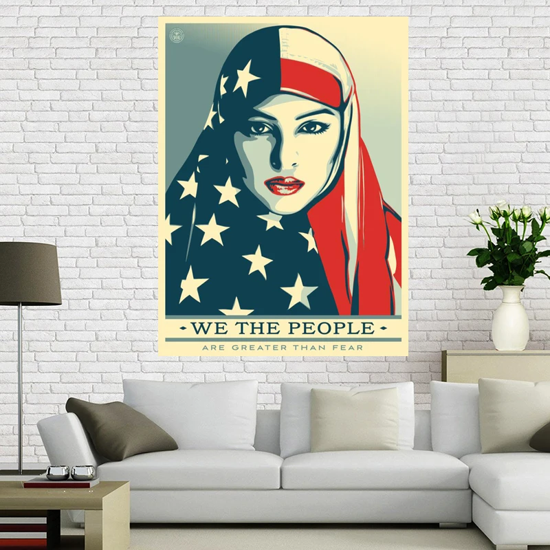 Пользовательские Холст плакат не война Арт плакат печать Shepard Fairey 90x60 см отделочная ткань для дома ткань стены плакат печать шелковая ткань - Цвет: Коричневый