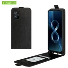 Вертикальный чехол-кошелек с откидной крышкой и держателем для карт для Asus Zenfone ROG Phone 5 8 ZS590KS кожаный силиконовый Магнитный чехол для телефона