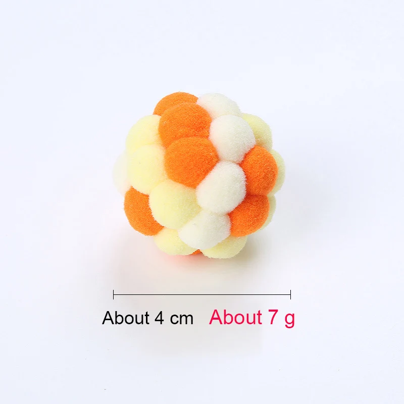 

Hot sale Pet cat toyColorful handmade bouncy ballKitten toy Plush bell ball toy Planet ball cat toyInteractive pet supplies