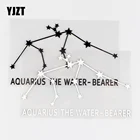 YJZT, 15,3  8,6 см, знаки зодиака, водная звезда, Виниловая наклейка для автомобиля, наклейки, звезды, черныйсеребристый, 10A-0407