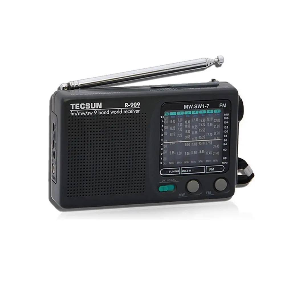 Новинка Tecsun R 909 R909 радио FM / MW SW 9 диапазонов tecsun удобный портативный приемник