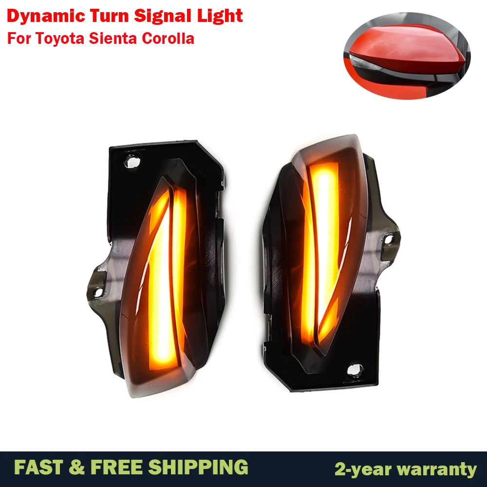 

Светодиодсветильник динамические поворотники для Toyota Corolla Sport 2019 2020 Sienta XP170 Yaris XP210, последовательные лампы для зеркала заднего вида