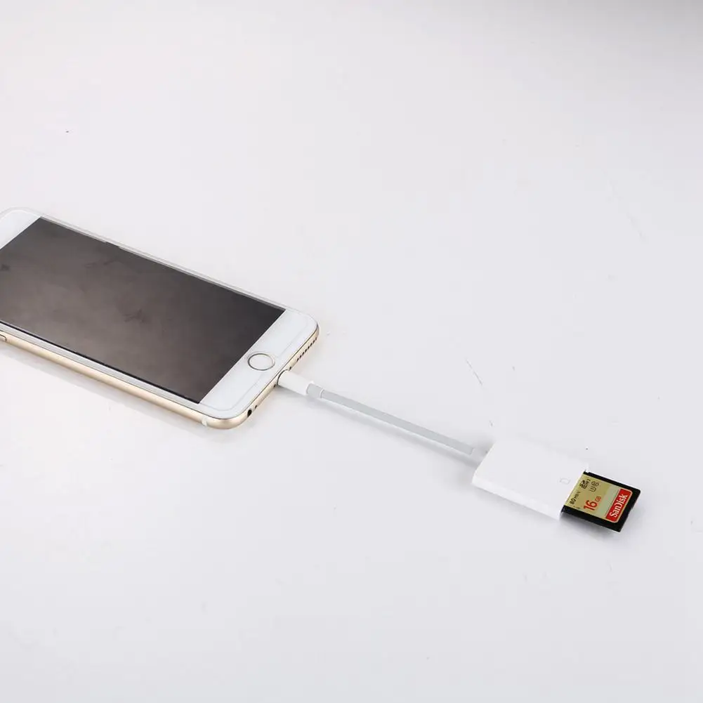OTG SD кард ридер для lightning iPad карты памяти адаптер Цифровая камера кабель iPhone 5/6/7