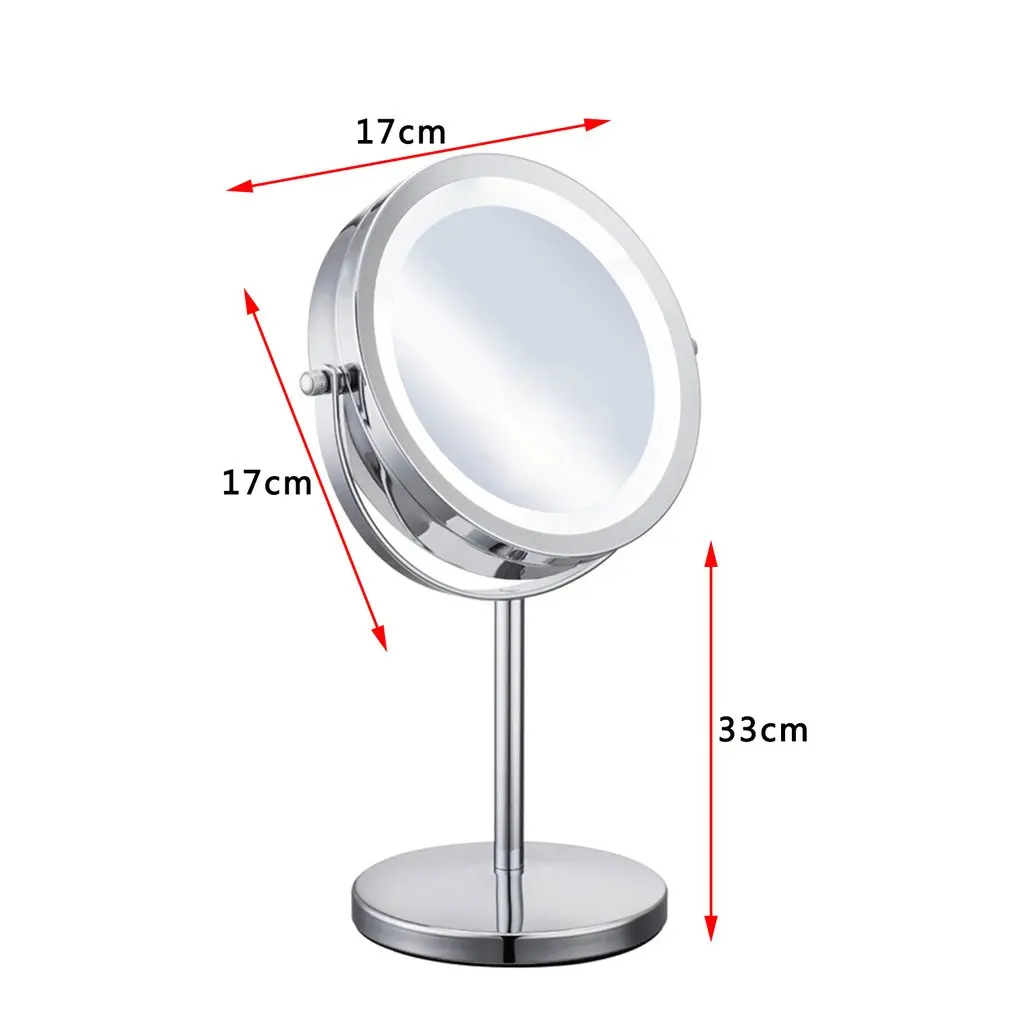 

5X Magnification Facial Makeup Cosmetic Mirror Round LED Light Makeup Mirror 2018 NEW SELLING