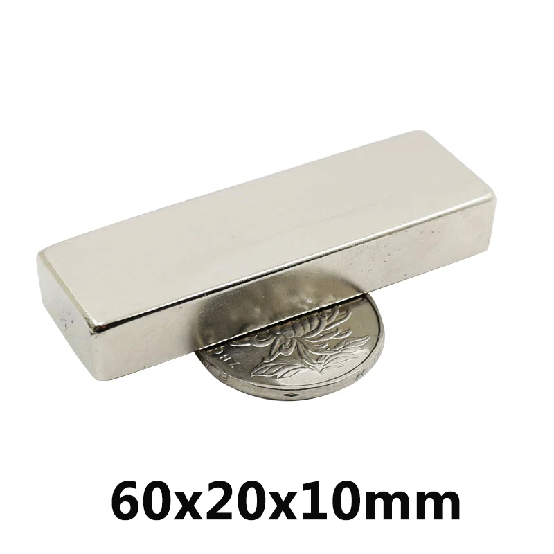 

1/2/3 шт., супермощные неодимовые магнитные ленты, 60x20x10 мм