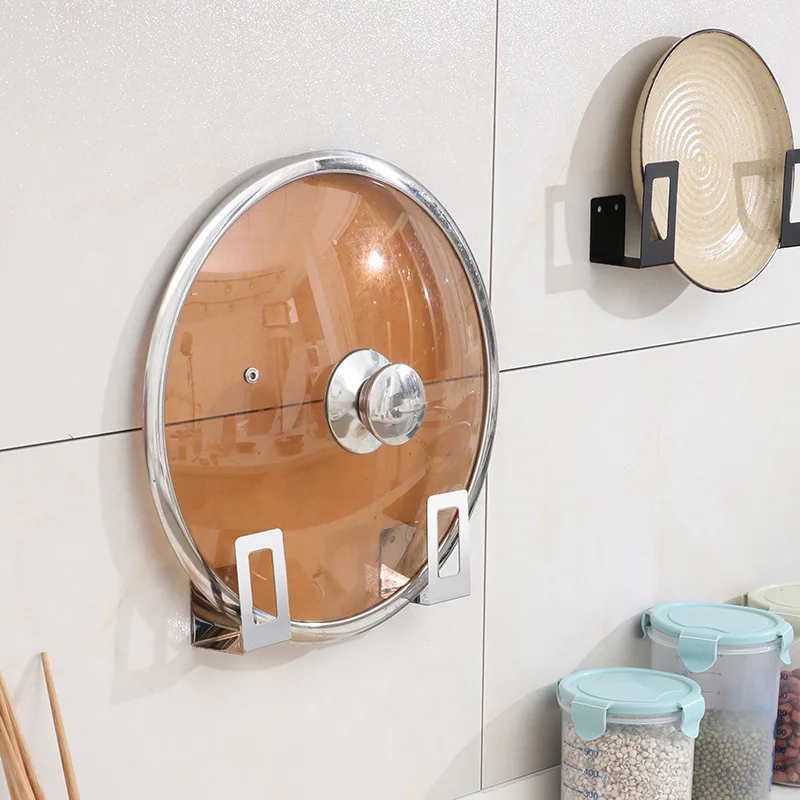 1 пара полка для хранения крышки кухонного горшка из нержавеющей стали