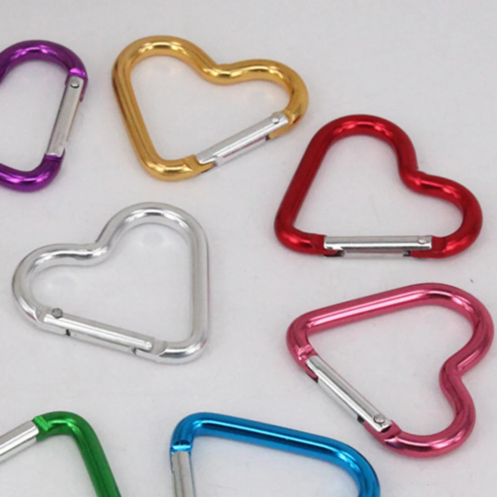 10 шт. алюминиевый карабин в форме сердца для скалолазания инструменты