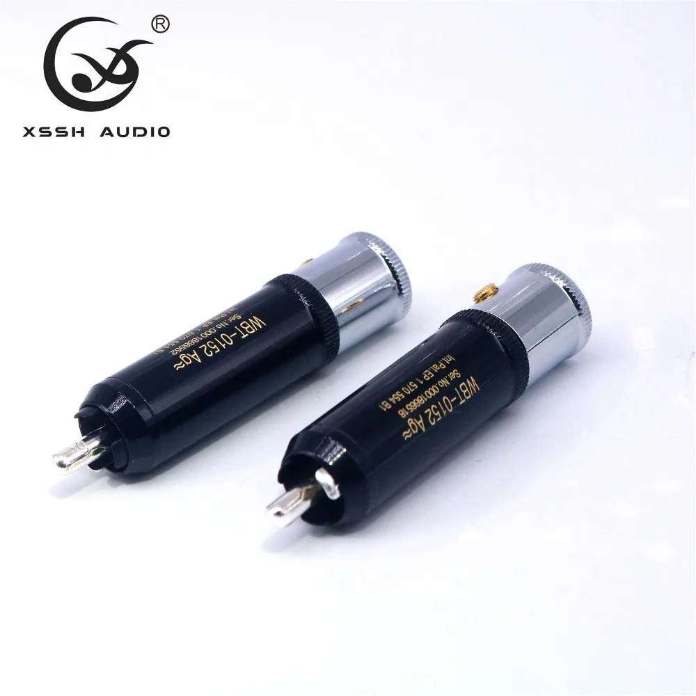 4 шт. RCA XSSH аудио YIVO Hi-End HIFI DIY WBT0152AG посеребренный штекер аудио RCA разъем Jack для аудио кабель Шнур