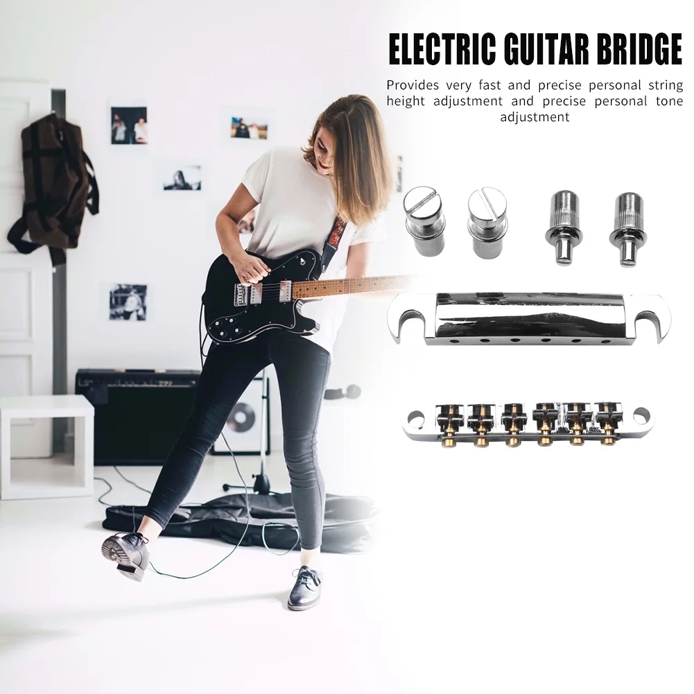 einstellbare tune o matic brücke roller sattel mit schrauben für lp epi elektrische gitarre instrumente gitarre gadgets hohe qualität f