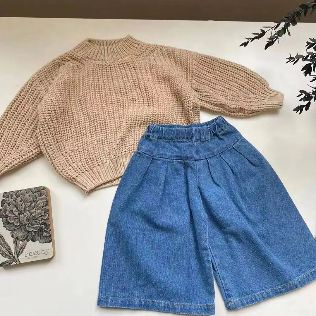 Детское платье для девочек 2021 AW Осенний брендовый комплект с юбкой и милое