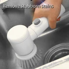 Электрическая щетка для чистки 5 в 1, многофункциональная ручная щетка для ванны, эффективный инструмент для чистки ванны, туалета, раковины